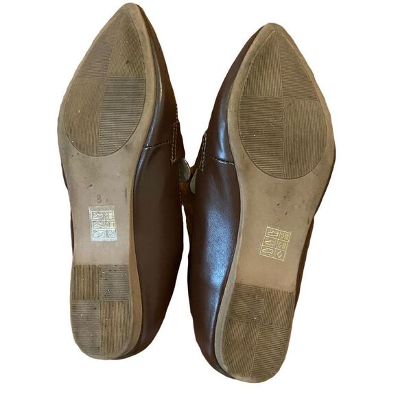 ModCloth The Cats Meow Faux Leather Brown Loafers Leopard Print Panel Size 8 - Picture 4 of 5